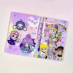 DIY Purple Dimoo Acrylic Shaky Notebook - Customizable with Trendy & Anime IP Characters