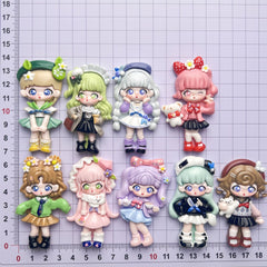 DIY Costume9Girl Charms Accessories – Customizable Phone Case, Hairpin, Fridge Magnet & Keychain Set