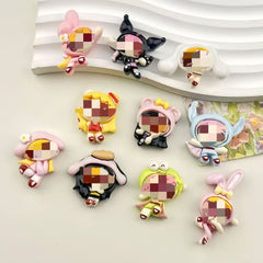 DIY Big Eyed Charms Accessories – Customizable Phone Case, Hairpin, Fridge Magnet & Keychain Set