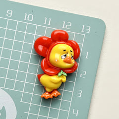 DIY Cute Duck Charms Accessories – Customizable Phone Case, Hairpin, Fridge Magnet & Keychain Set
