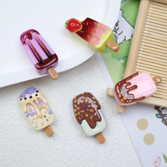 DIY Creative Small Ice Cream Charms Accessories – Customizable Phone Case, Hairpin, Fridge Magnet & Keychain Set
