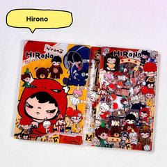 DIY Red Themed Hirono Acrylic Shaky Notebook - Customizable with Trendy & Anime IP Characters
