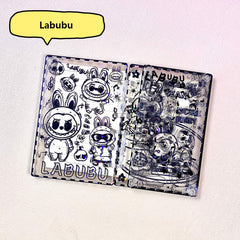 DIY Translucent White Labubu Acrylic Shaky Notebook - Customizable with Trendy & Anime IP Characters