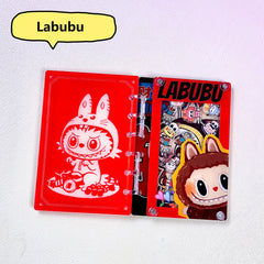 DIY Red Labubu Acrylic Shaky Notebook - Customizable with Trendy & Anime IP Characters