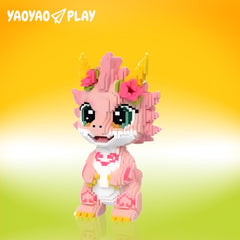 Cherry Blossom Pink Dragon Building Block Set
