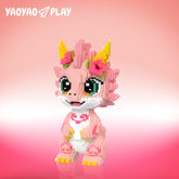 Cherry Blossom Pink Dragon Building Block Set