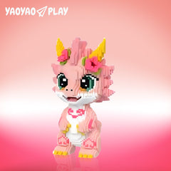 Cherry Blossom Pink Dragon Building Block Set