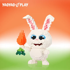 Carrot Bunny Mini Building Block Set