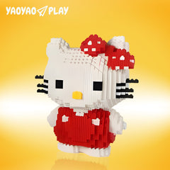 White Cat Mini Building Block Set