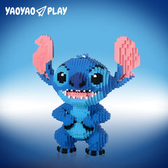 Blue Upright-ear Stitch Building Block Set