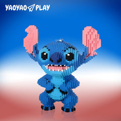 Blue Upright-ear Stitch Building Block Set