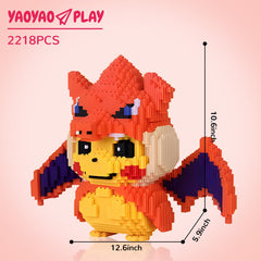 Pikachu Charizard Cosplay Mini Building Block Set