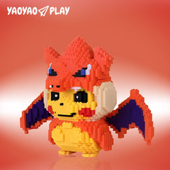 Pikachu Charizard Cosplay Mini Building Block Set