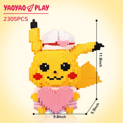 Pikachu with Heart Mini Building Block Set
