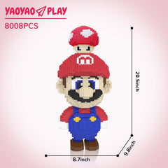 Mushroom Red Mario Building Block Set