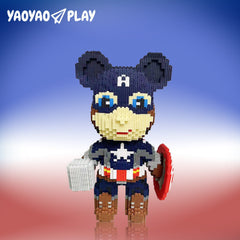 Captain TK Medium Bear Building Block Set