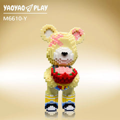Flower Boy Medium Bear Plastic Building Blocks