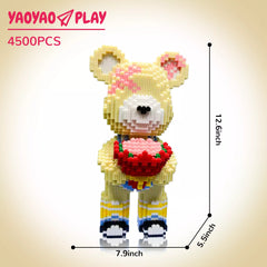 Flower Boy Medium Bear Plastic Building Blocks