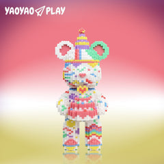 Medium Birthday Bear Building Block Set