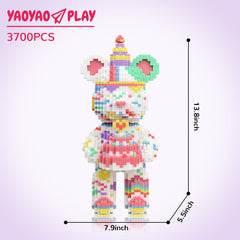 Medium Birthday Bear Building Block Set
