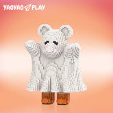 Cute Ghost Bear Small Building Block Set