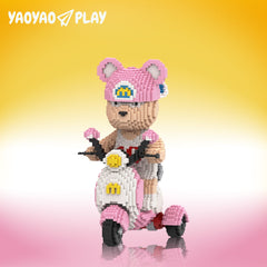 Tricycle Sports Bear Medium Building Block Set