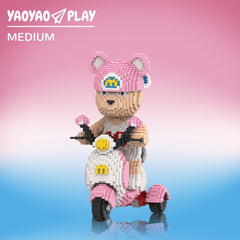 Tricycle Sports Bear Medium Building Block Set