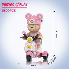 Tricycle Sports Bear Medium Building Block Set