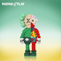 Green 25% Dissected KAWS Style Building Block Set