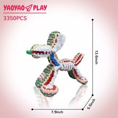 Rainbow Bubble Dog Half-Dissected Building Block Set