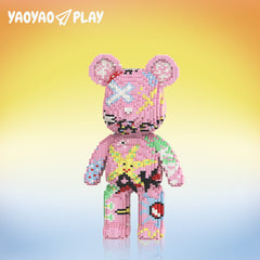Graffiti Pink Bear Medium Building Block Set