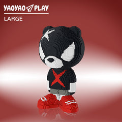 Giant Black Bear Plastic Building Blocks