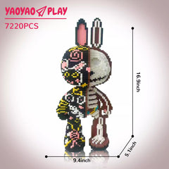 Half Anatomy Graffiti Bunny Blocks