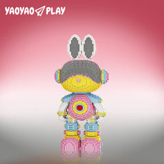 Galactic Girl Bunny Plastic Building Blocks