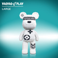 Large Black White Bear Building Block Set