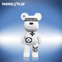 Large Black White Bear Building Block Set