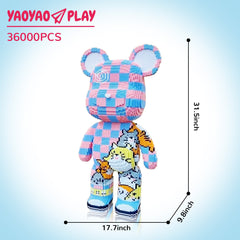 Totoro Graffiti Big Bear Plastic Building Blocks