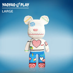 Heart Patchwork Big Bear Plastic Building Blocks