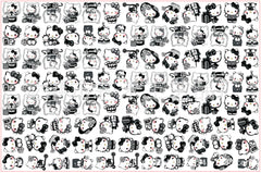 DIY Sanrio Chanel Style Hello Kitty Acrylic Figurines Kit for Kids - Customizable Anime Characters