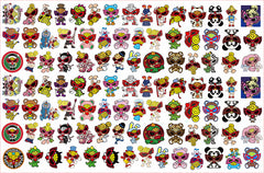 DIY Black Shades Pacifier Acrylic Figurines Kit for Kids - Customizable Anime Characters