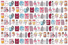 DIY Healthcare 2 Workers Acrylic Figurines Kit for Kids - Customizable Anime Characters