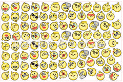 DIY Eggy Emoji Pack Acrylic Figurines Kit for Kids - Customizable Anime Characters