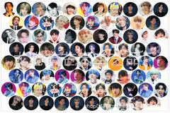 DIY BTS Round Shape Acrylic Figurines Kit for Kids - Customizable Anime Characters