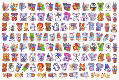 DIY Animal Drinks Acrylic Figurines Kit for Kids - Customizable Anime Characters