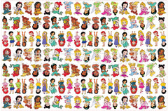 DIY Baby Princess Acrylic Figurines Kit for Kids - Customizable Anime Characters