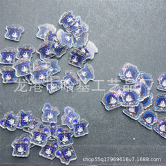 DIY Three Scaramouche Expressions Combined Acrylic Figurines Kit for Kids - Customizable Anime Characters