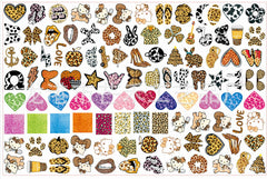 DIY Leopard Print Element Acrylic Figurines Kit for Kids - Customizable Anime Characters