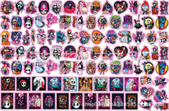 DIY Jack And Sally With Colorful Borders Acrylic Figurines Kit for Kids - Customizable Anime Characters