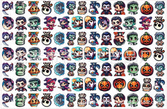 DIY Chibi Style Halloween Acrylic Figurines Kit for Kids - Customizable Anime Characters