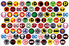 DIY Superhero Round Shape Acrylic Figurines Kit for Kids - Customizable Anime Characters